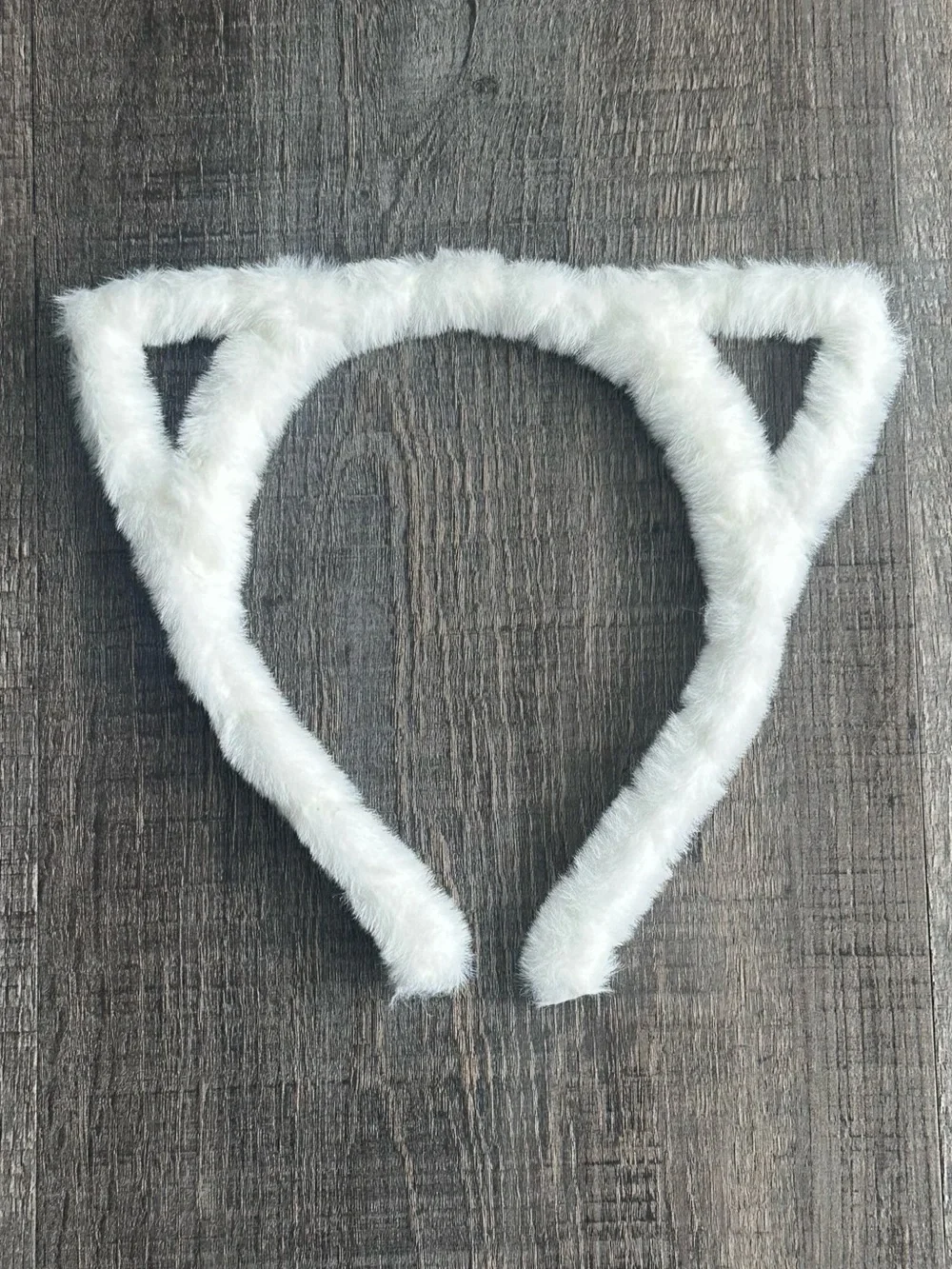 💞 New White Plush Kitty Cat Ears Headband Costume Accessory